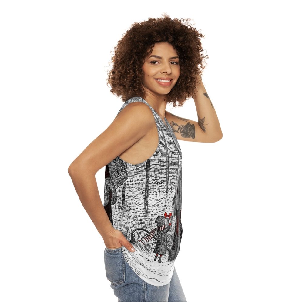 Krampus Christmas Unisex Tank Top - women side