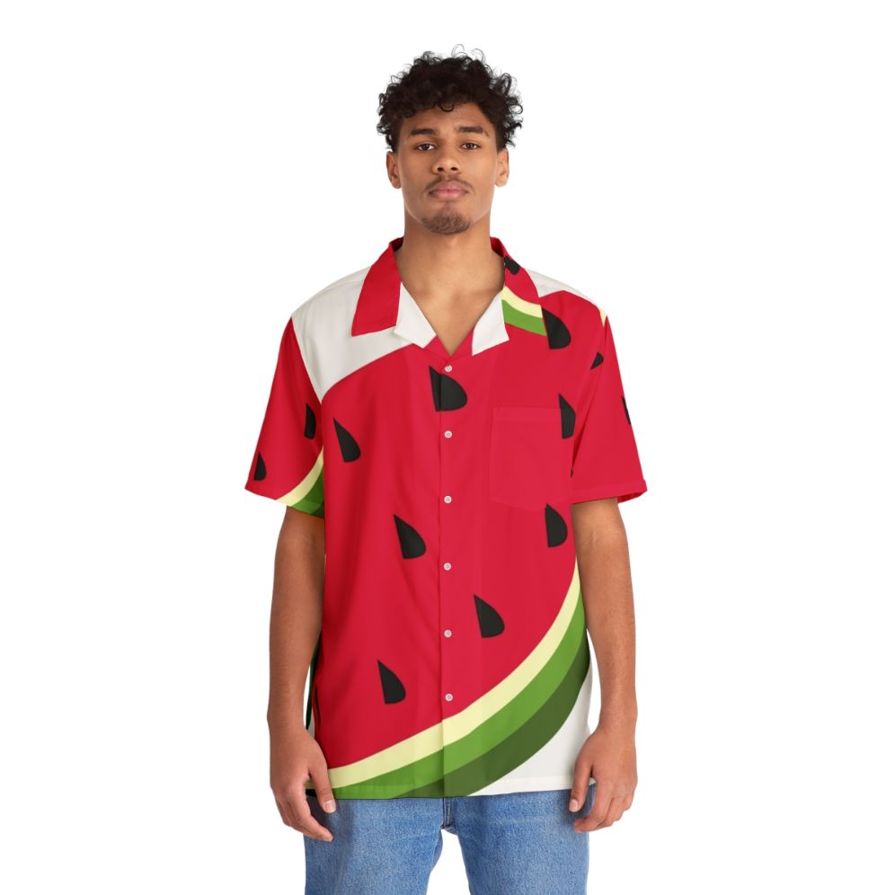 Watermelon design hawaiian shirt - People Front