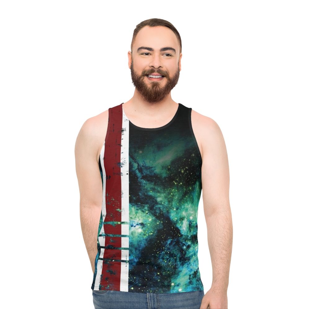 Mass Effect N7 Armor Stripe Unisex Tank Top - men