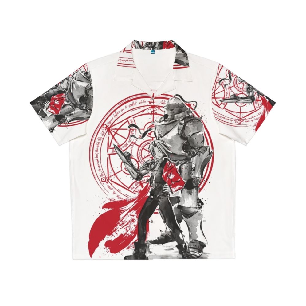 Brotherhood Sumi E Hawaiian Shirt featuring Fullmetal Alchemist inspired design