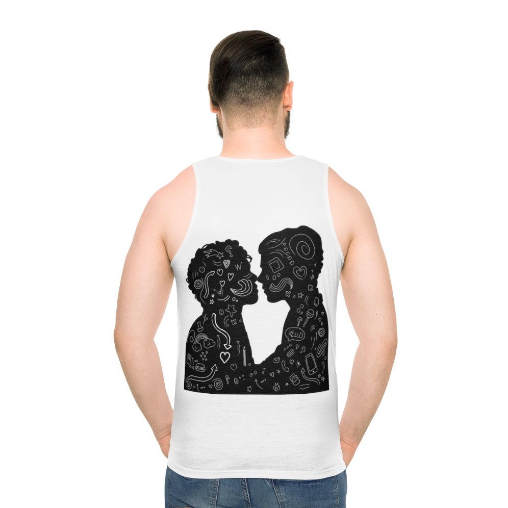 Unisex tank top featuring 'Best Friend' design inspired by Netflix series 'Young Royals' - men back