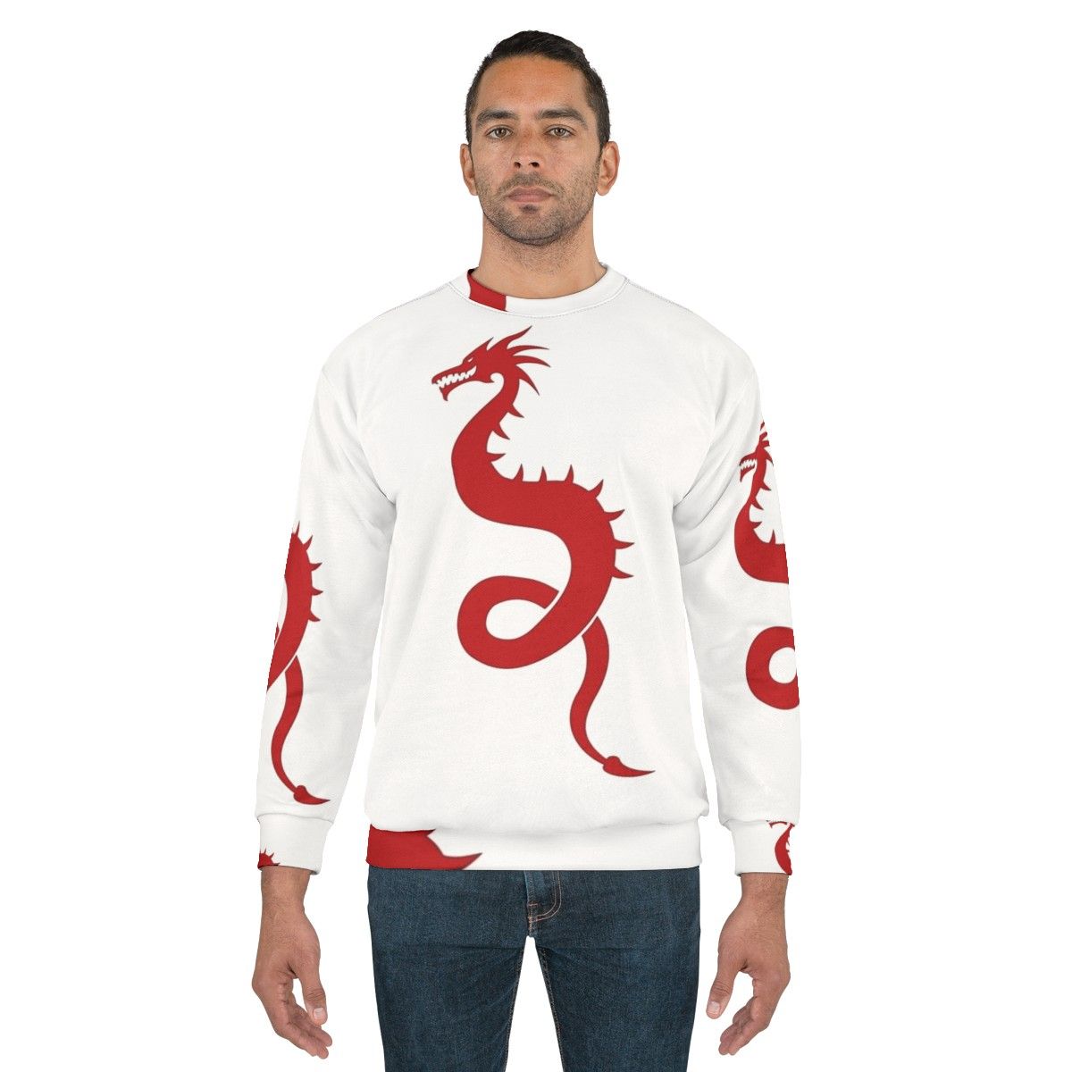 Legendary Animals Dragon Silhouette Cool Sweatshirt - men