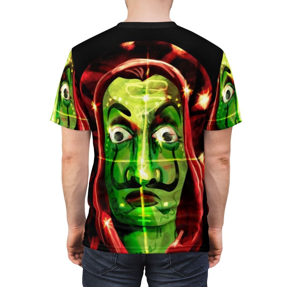 Money Heist inspired t-shirt with Salvador Dali mask design - men back