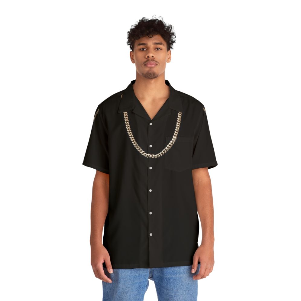 Gold Chain Bling Hawaiian Shirt - People Front