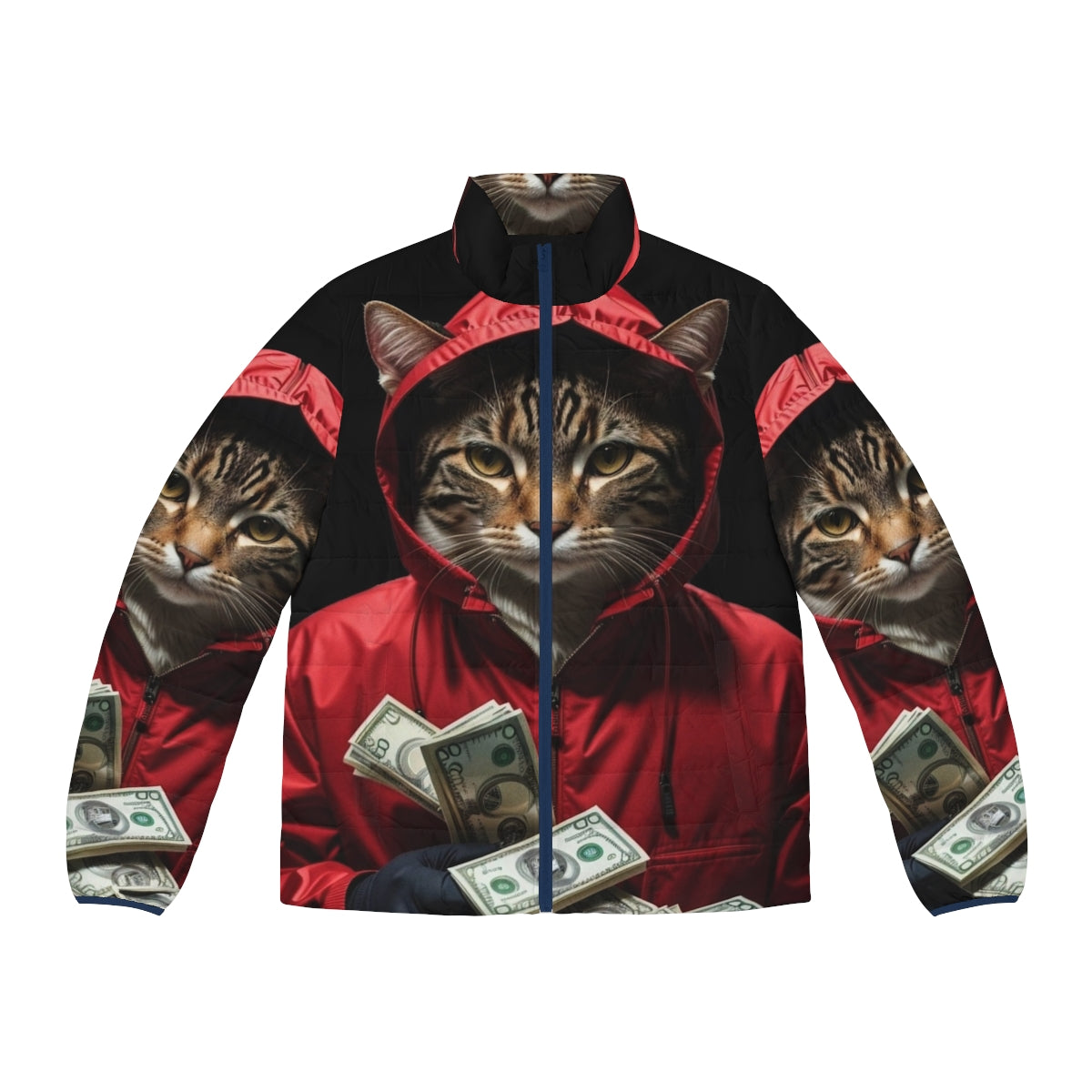 Money Heist La Casa De Papel Cat Puffer Jacket