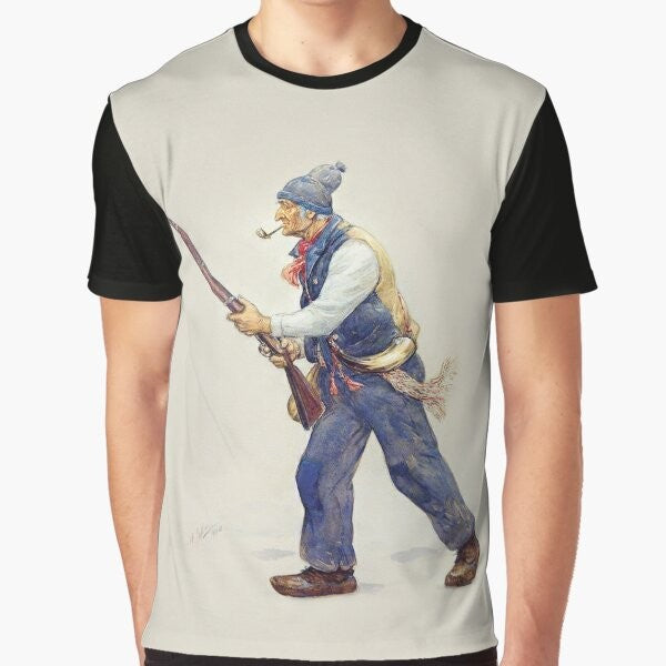 Quebec Patriote Rebellion 1837-1838 Historical Painting Graphic T-Shirt