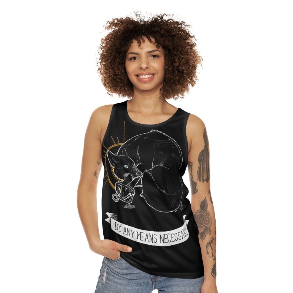 Unisex "Trash Blessings" punk rock-inspired tank top - women