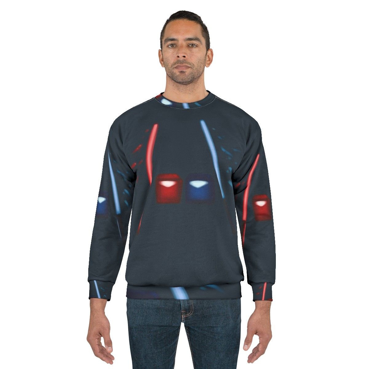 Artsy Beat Saber Virtual Reality Gaming Sweatshirt - men