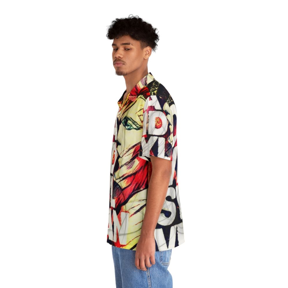 Tropical Hawaiian Shirt with Vibrant Print - People Left