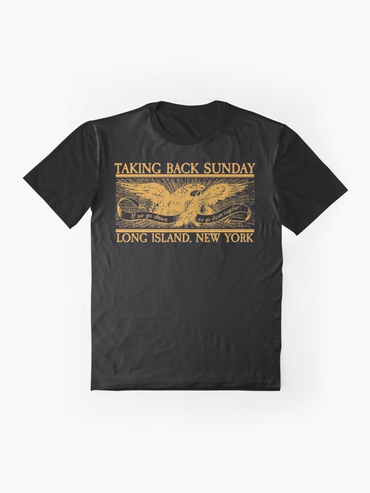 Taking Back Sunday Gold Eagle Graphic T-Shirt - Flat lay