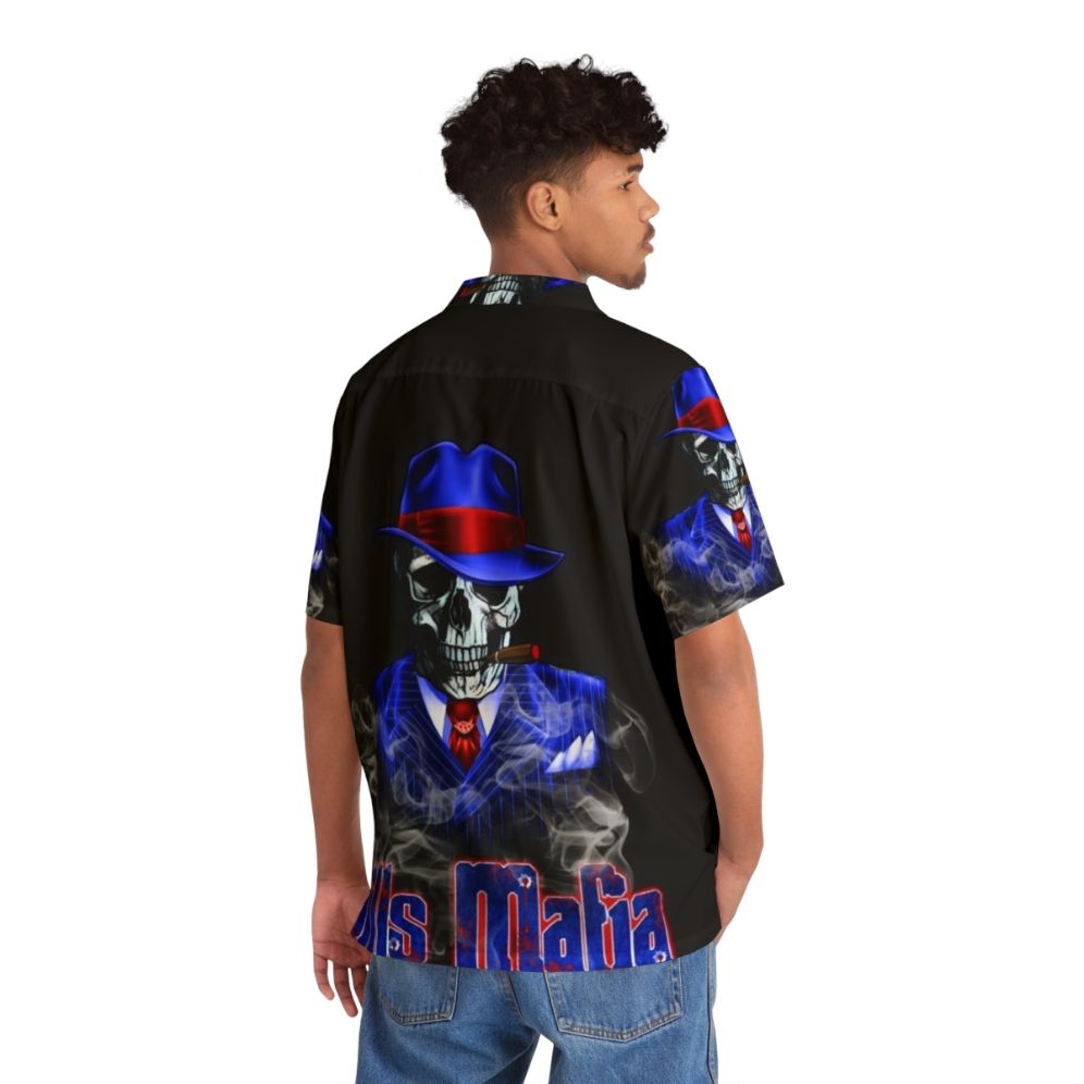 Bills Mafia Hawaiian Shirt with Skull and Skeleton Design - People Back