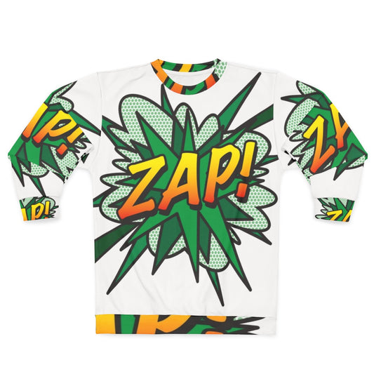 Zap comic book flash pop art retro fun sweatshirt