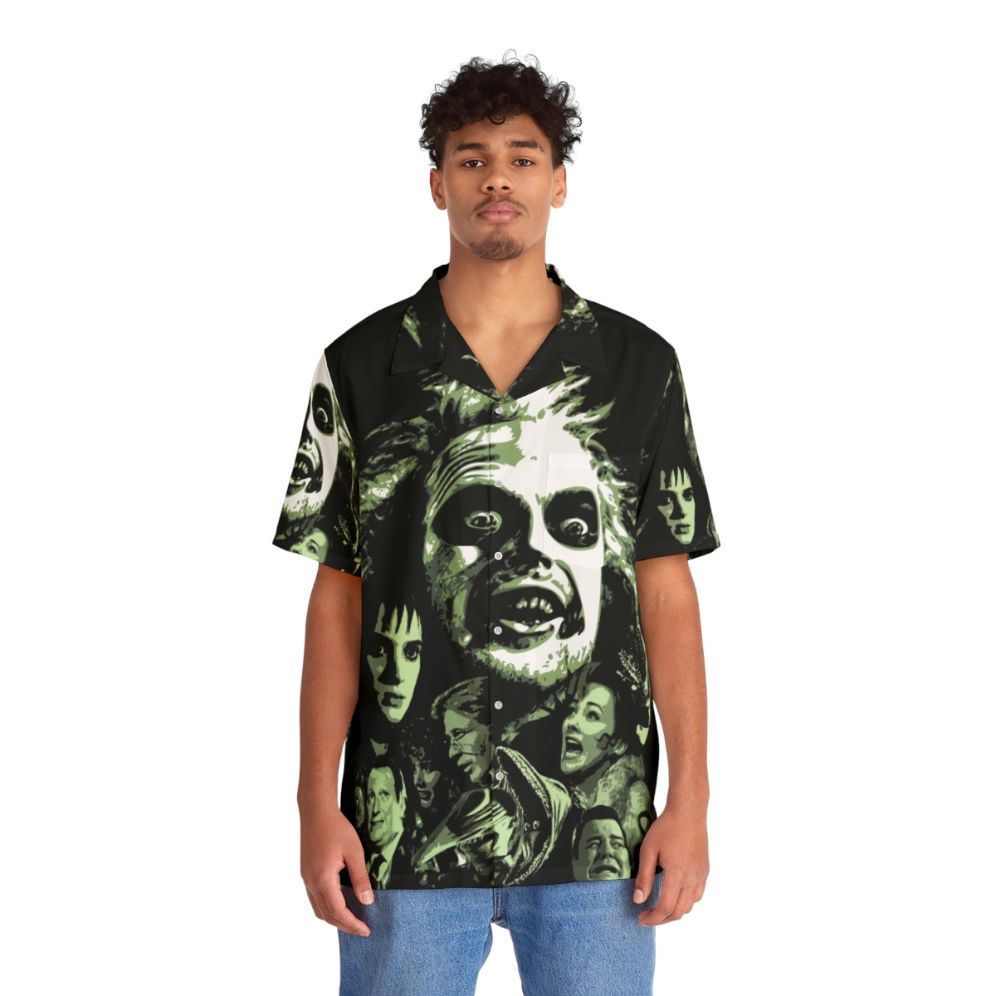 Beetlejuice Hawaiian Shirt 2 with Retro 90s Movie Theme - People Front