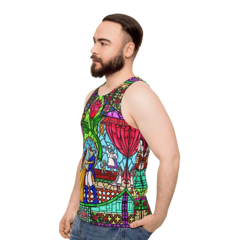 Stained glass window unisex tank top - men side