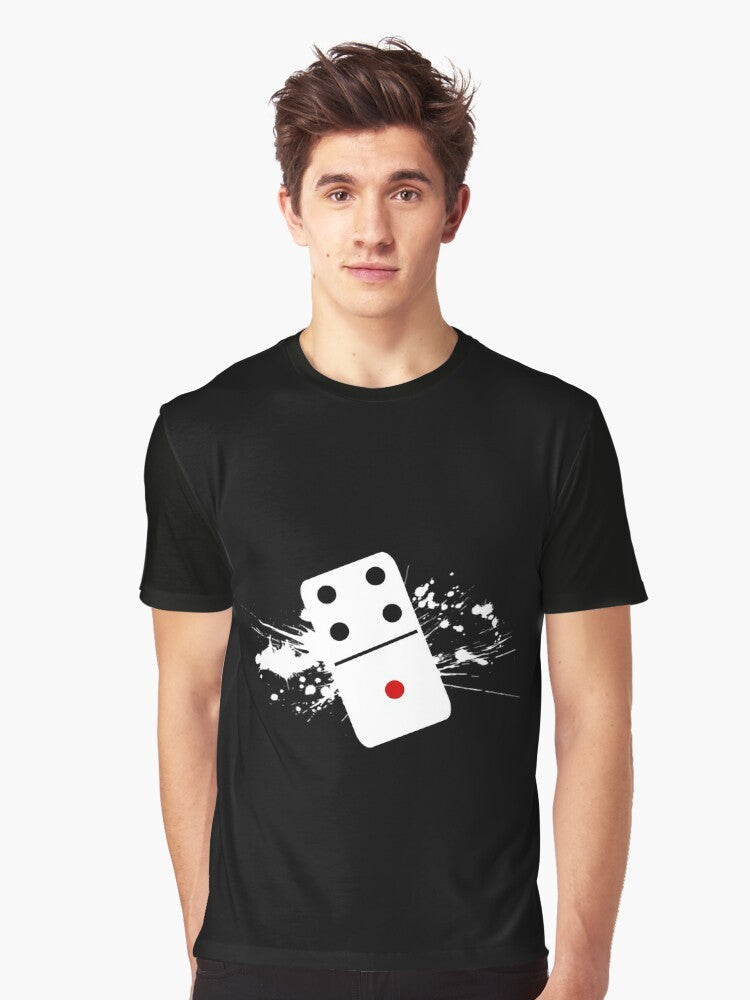 Domino graphic t-shirt with colorful dominoes design - Men