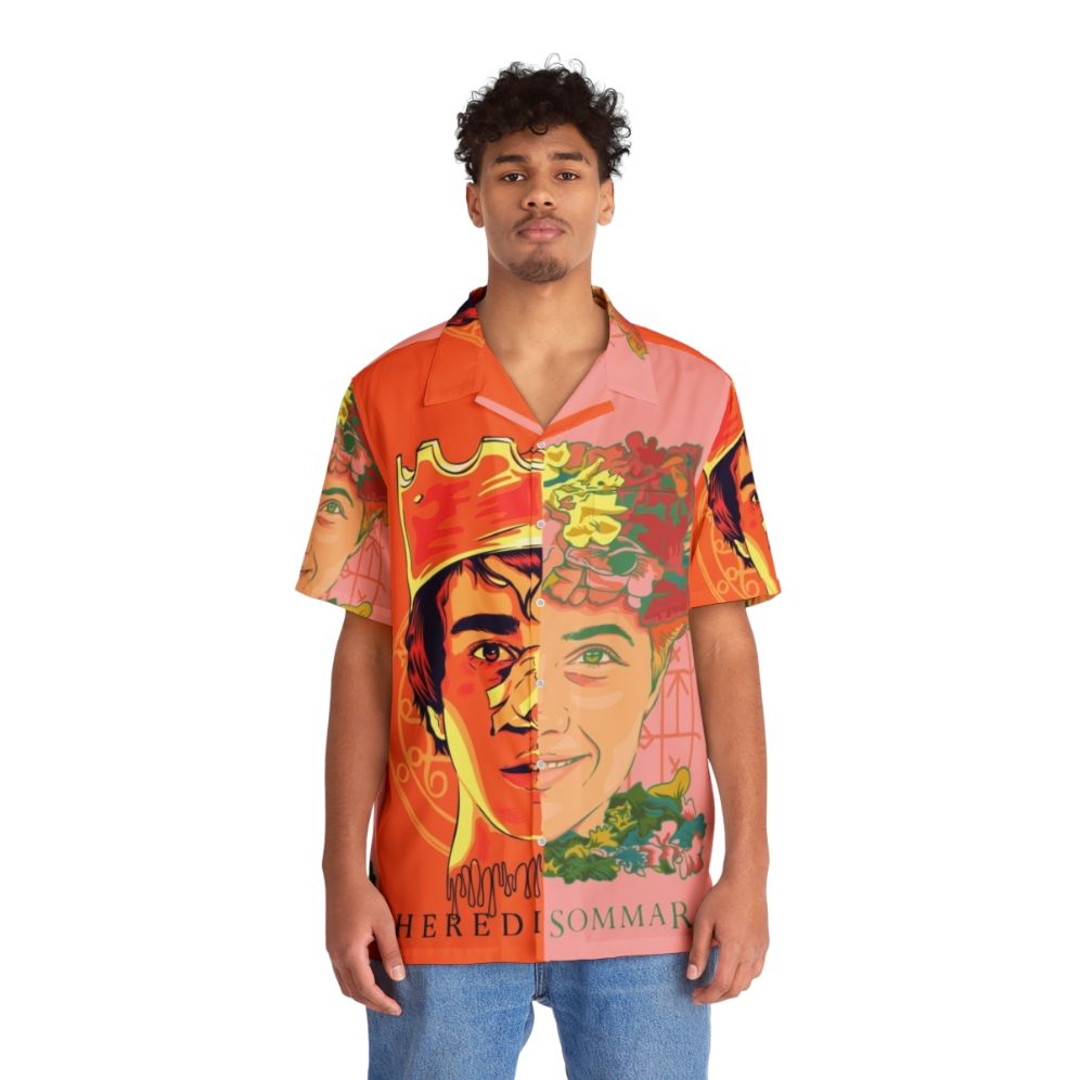 Hereditary and Midsommar inspired Hawaiian shirt with horror movie graphics - People Front