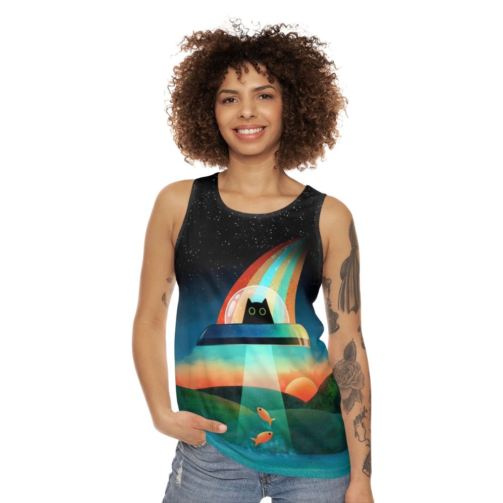 Purrfect Alien Unisex Cat Tank Top - women