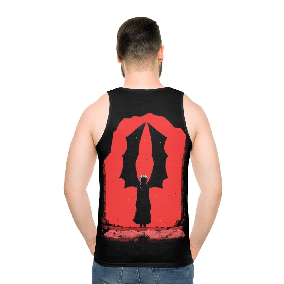 Red Wings of Fire and Blood Unisex Tank Top - men back