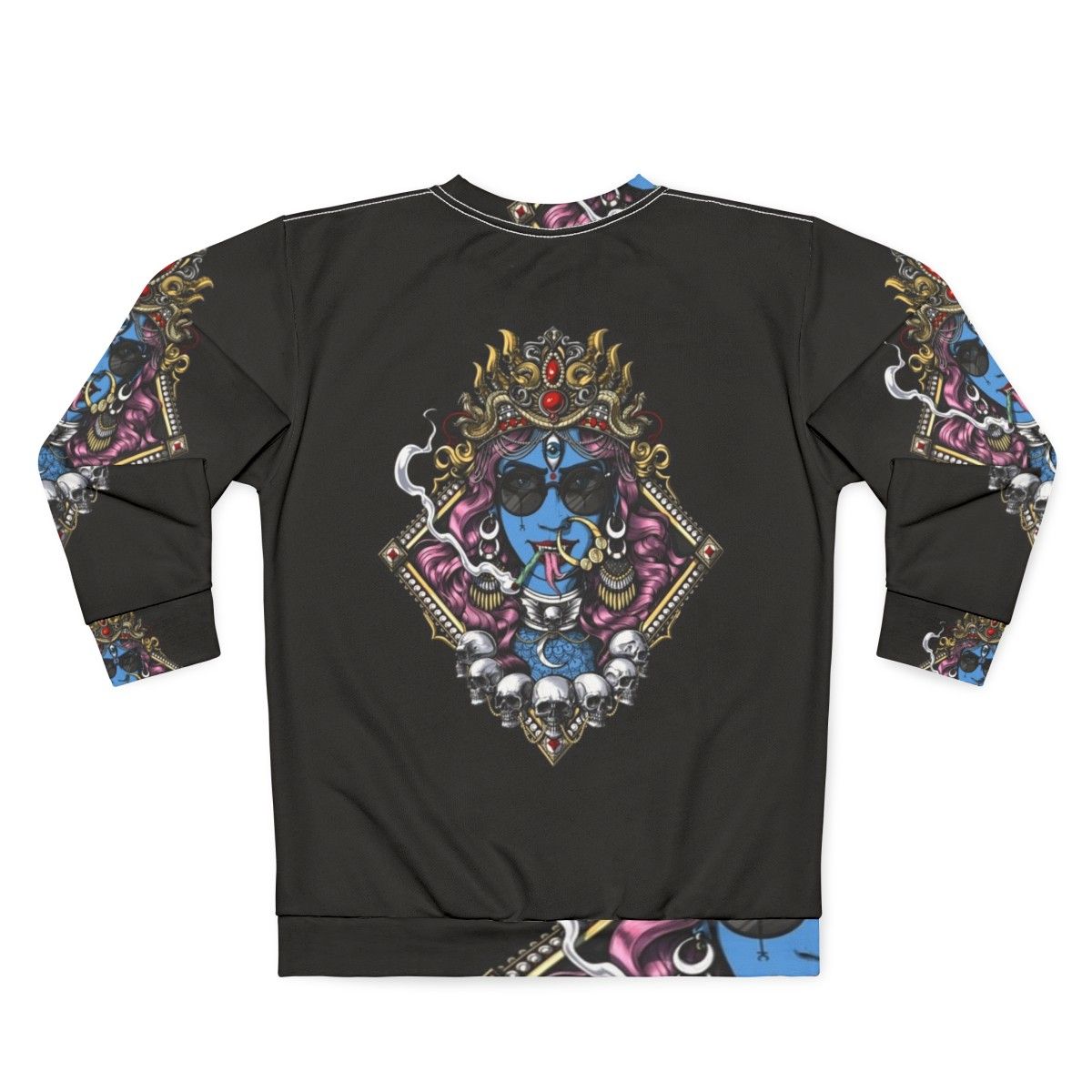 Kali Hindu Goddess Spiritual Boho Sweatshirt - Back