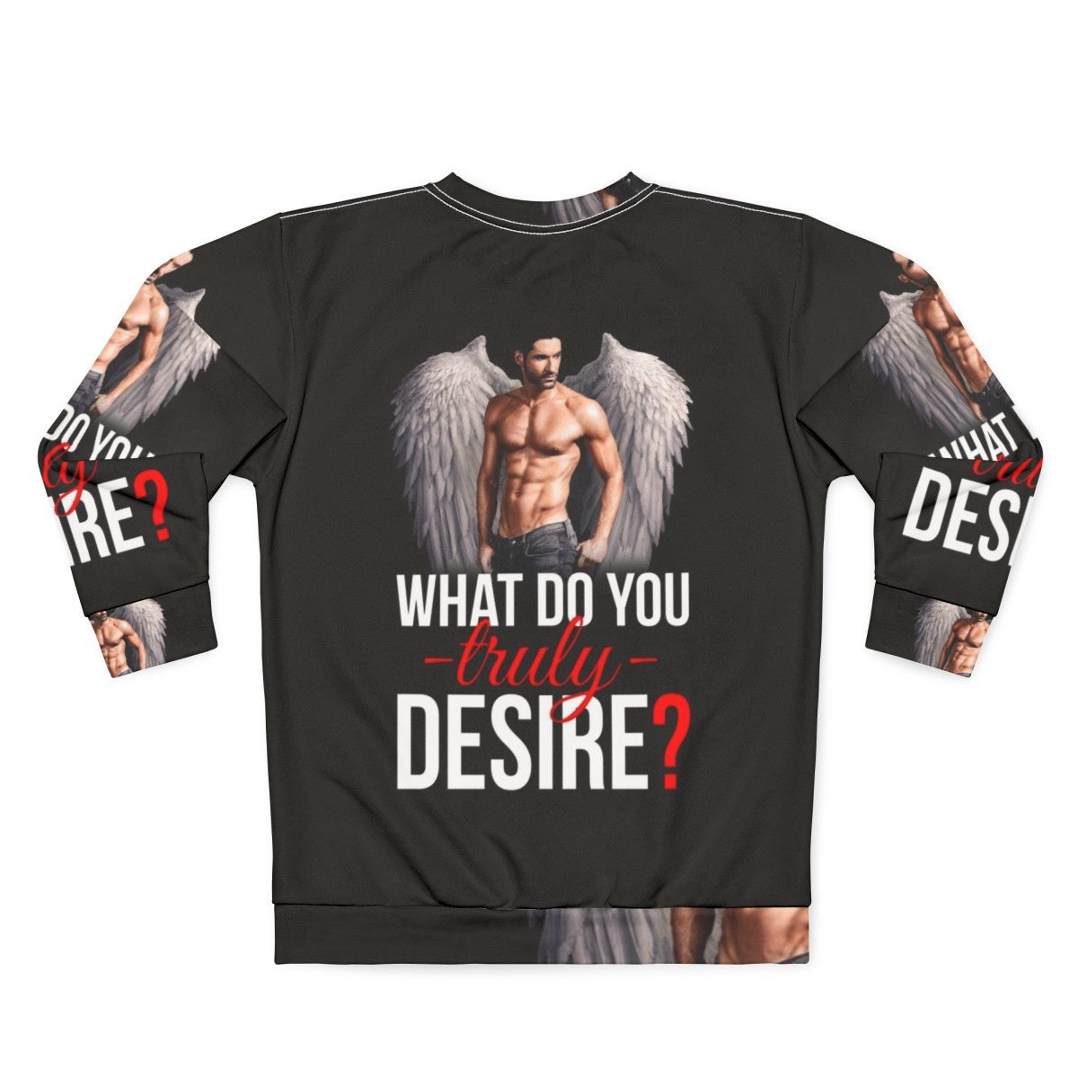 Desire Sweatshirt with Lucifer Morningstar Design - Back