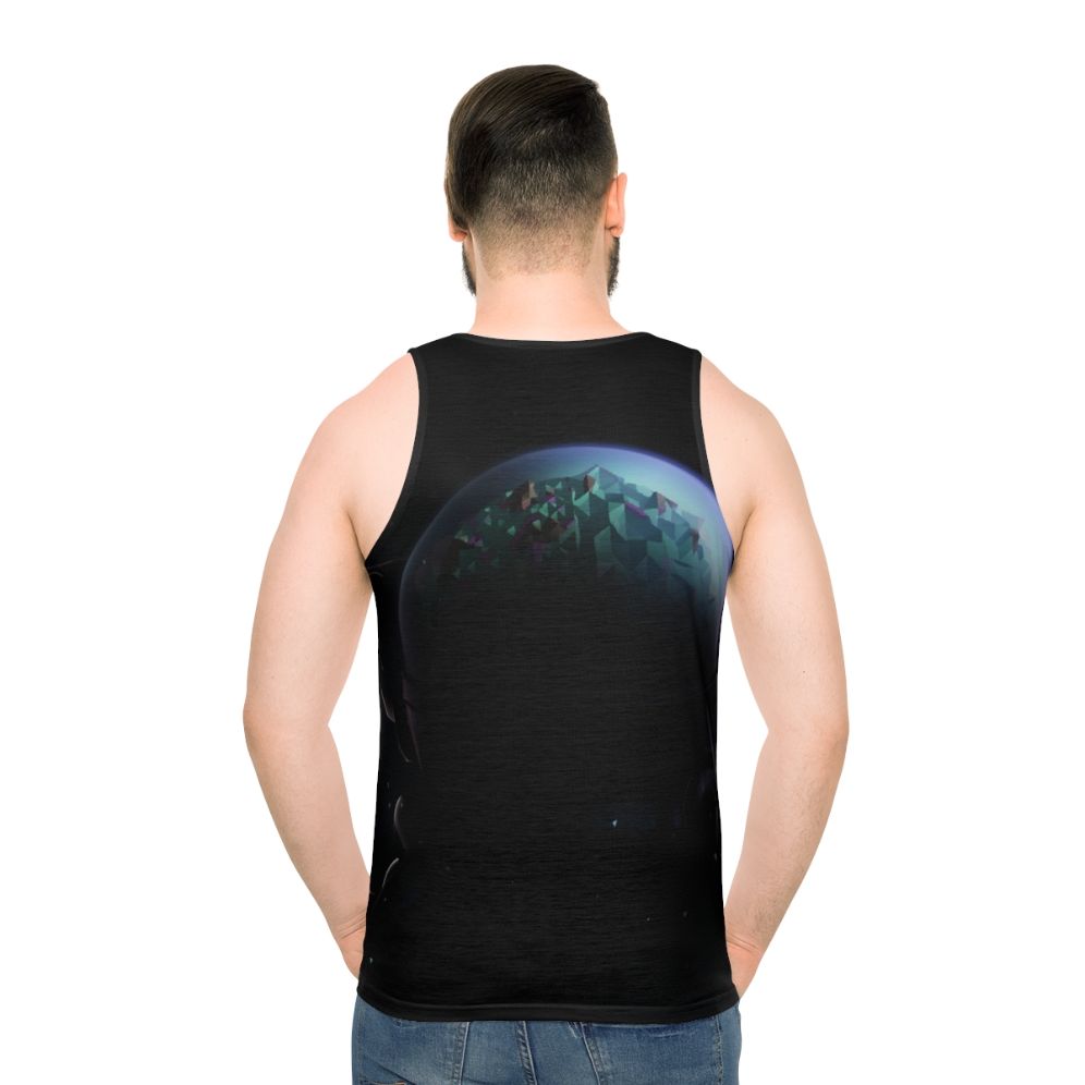 Astroneer unisex tank top with space-themed design - men back