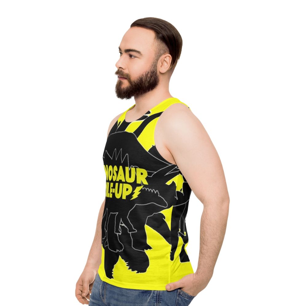 Dinosaur Pile Up Unisex Rock Band Tank Top - men side