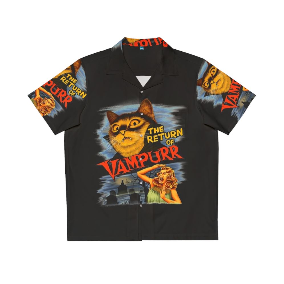 Classic Cat Hawaiian Shirt with Return of Vampurr Design