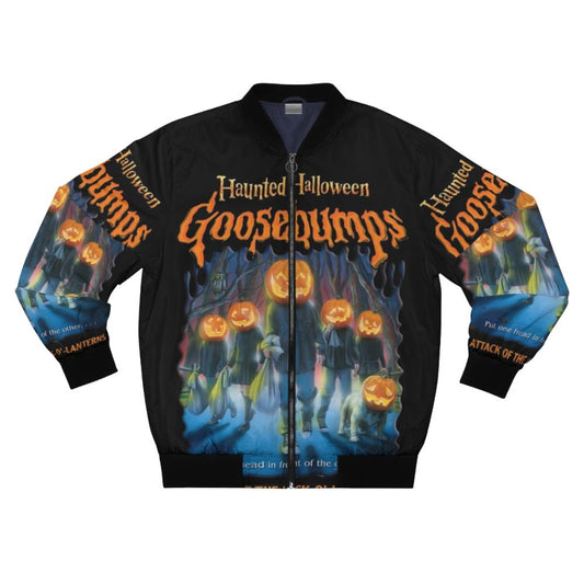 Haunted Halloween Goosebumps-themed bomber jacket