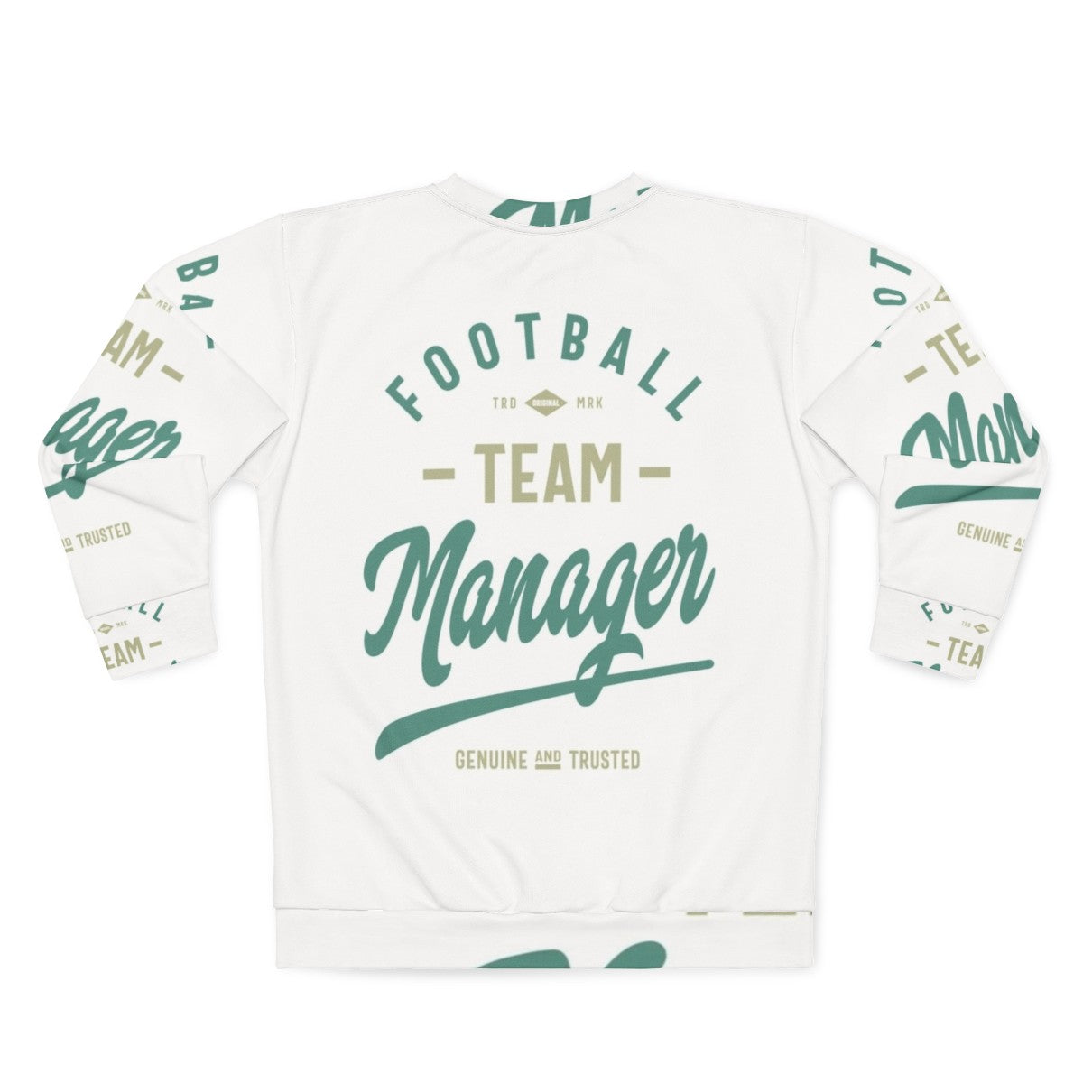 Football team manager sweatshirt with typography design - Back