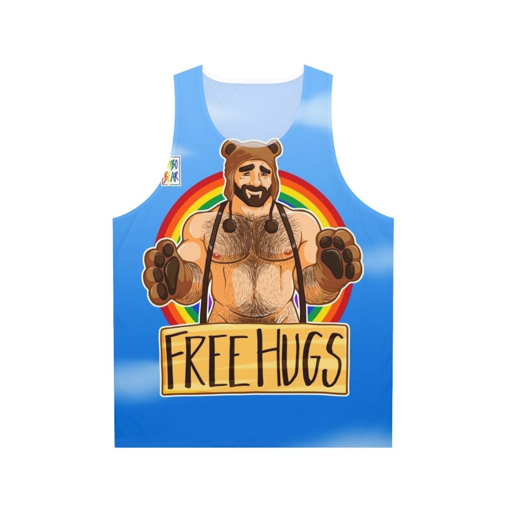 Gay Pride Unisex Tank Top with Bear Graphic