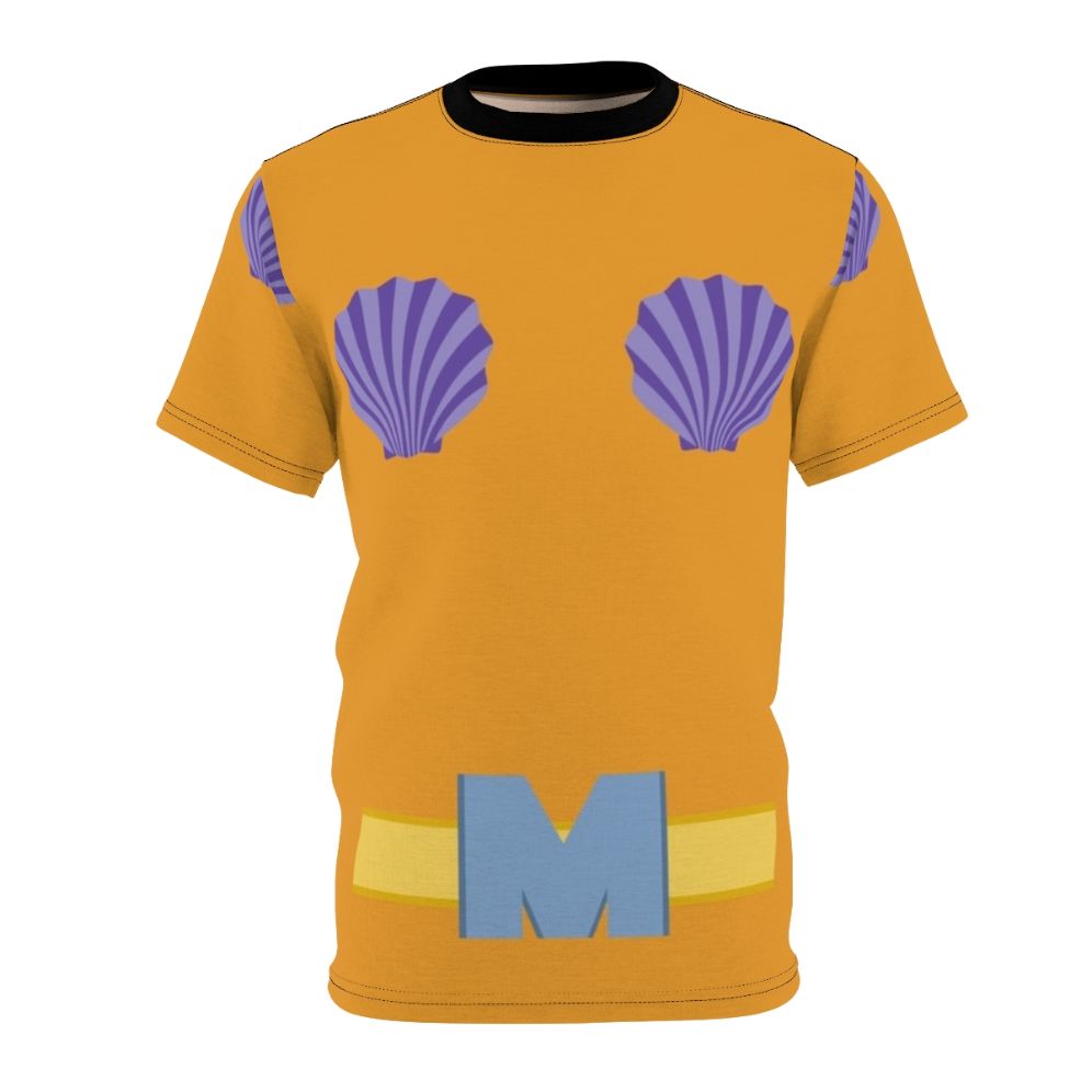 Mermaid Man inspired cartoon t-shirt design featuring the iconic Nickelodeon character from Spongebob Squarepants