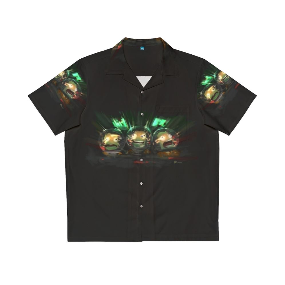 Kerbal Space Program Hawaiian Shirt with Spacecraft Design