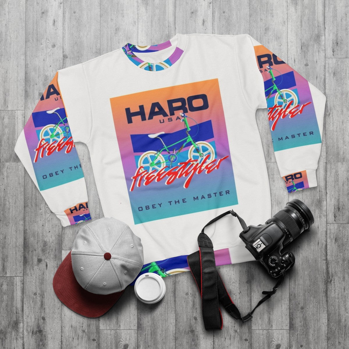 Haro Master Freestyler Retro 80s BMX Sweatshirt - flat lay