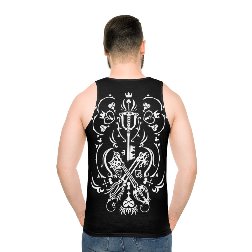 Kingdom Hearts Unisex Black Tank Top - men back