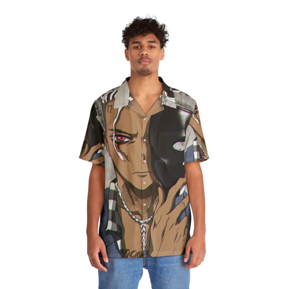 Xxxtentacion Hawaiian Shirt with Tropical Print - People Front