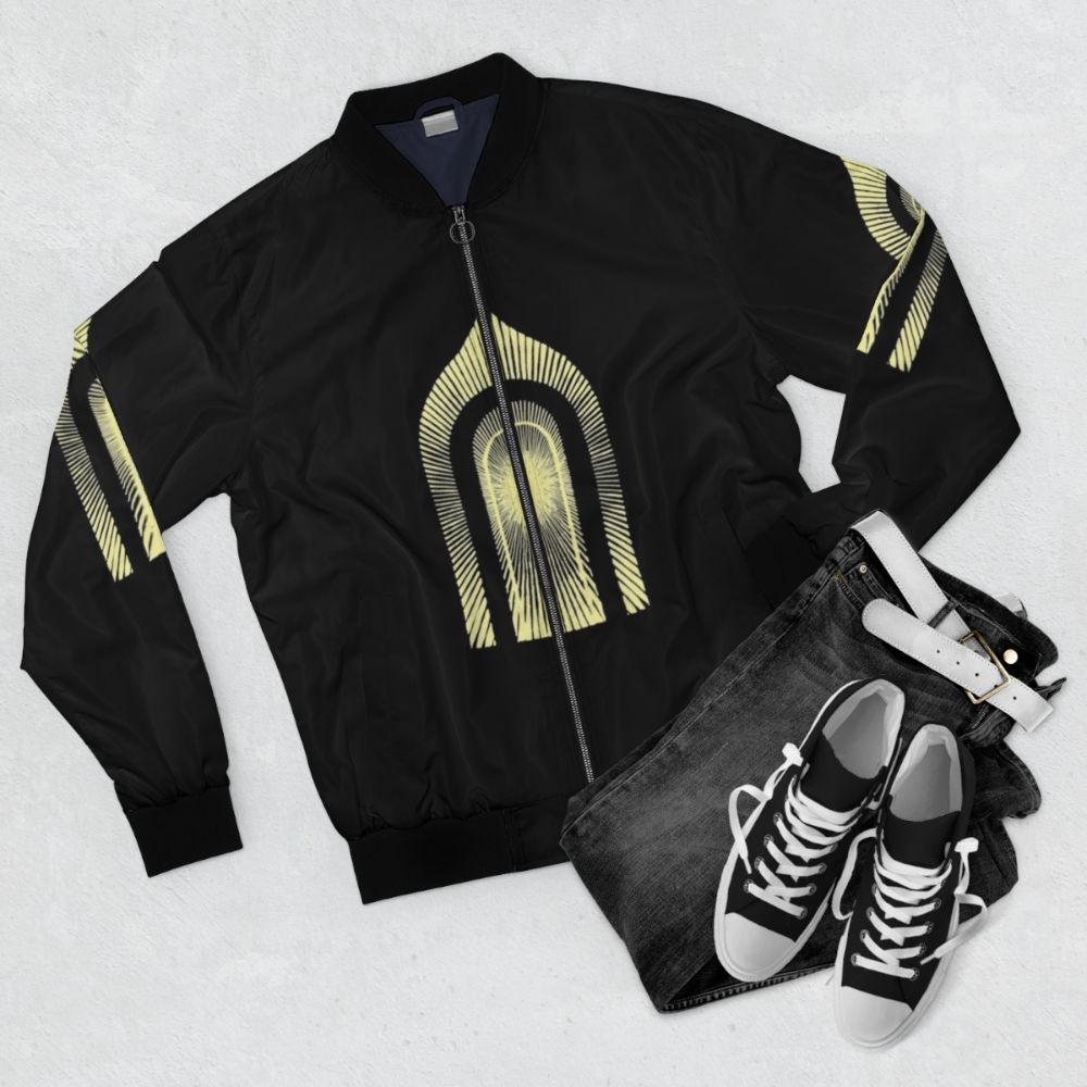 Greta Van Fleet 'The Battle at Garden's Gate' Bomber Jacket - Flat lay