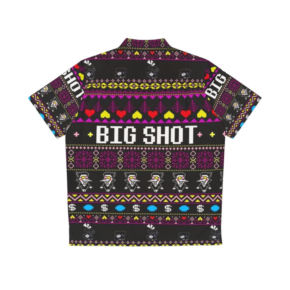 Spamton's Big Shot Kromer Krismas Hawaiian Shirt - Deltarune & Undertale - Back