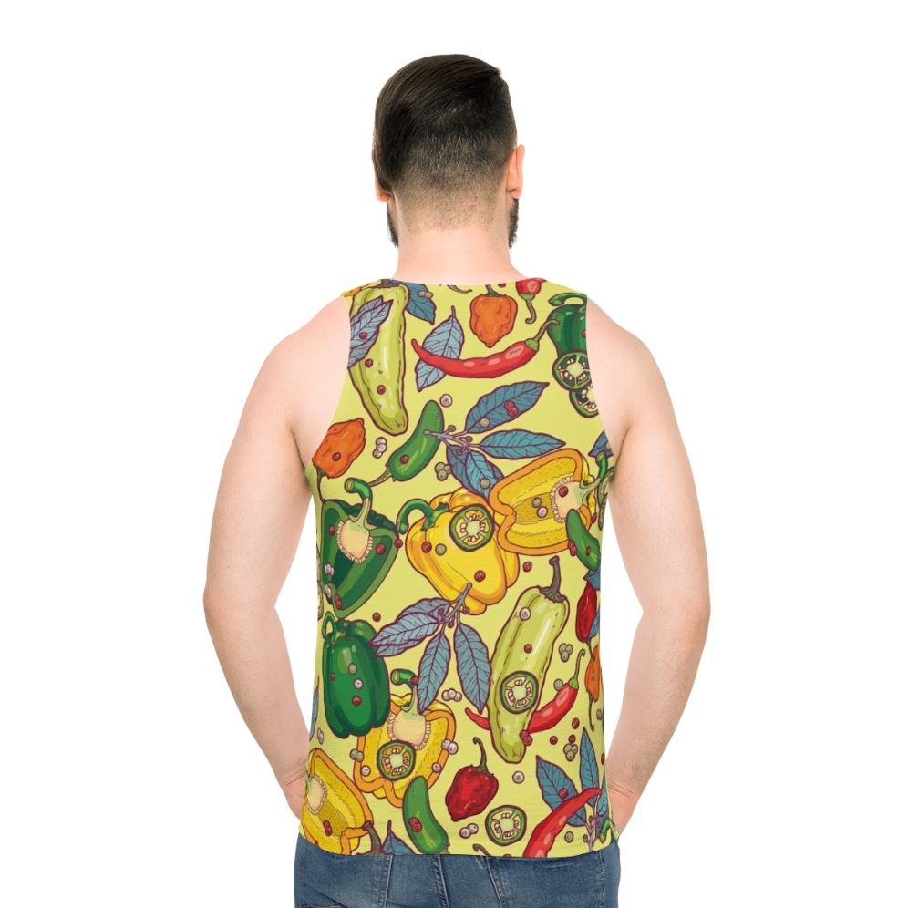 Spicy Hot Unisex Tank Top - men back