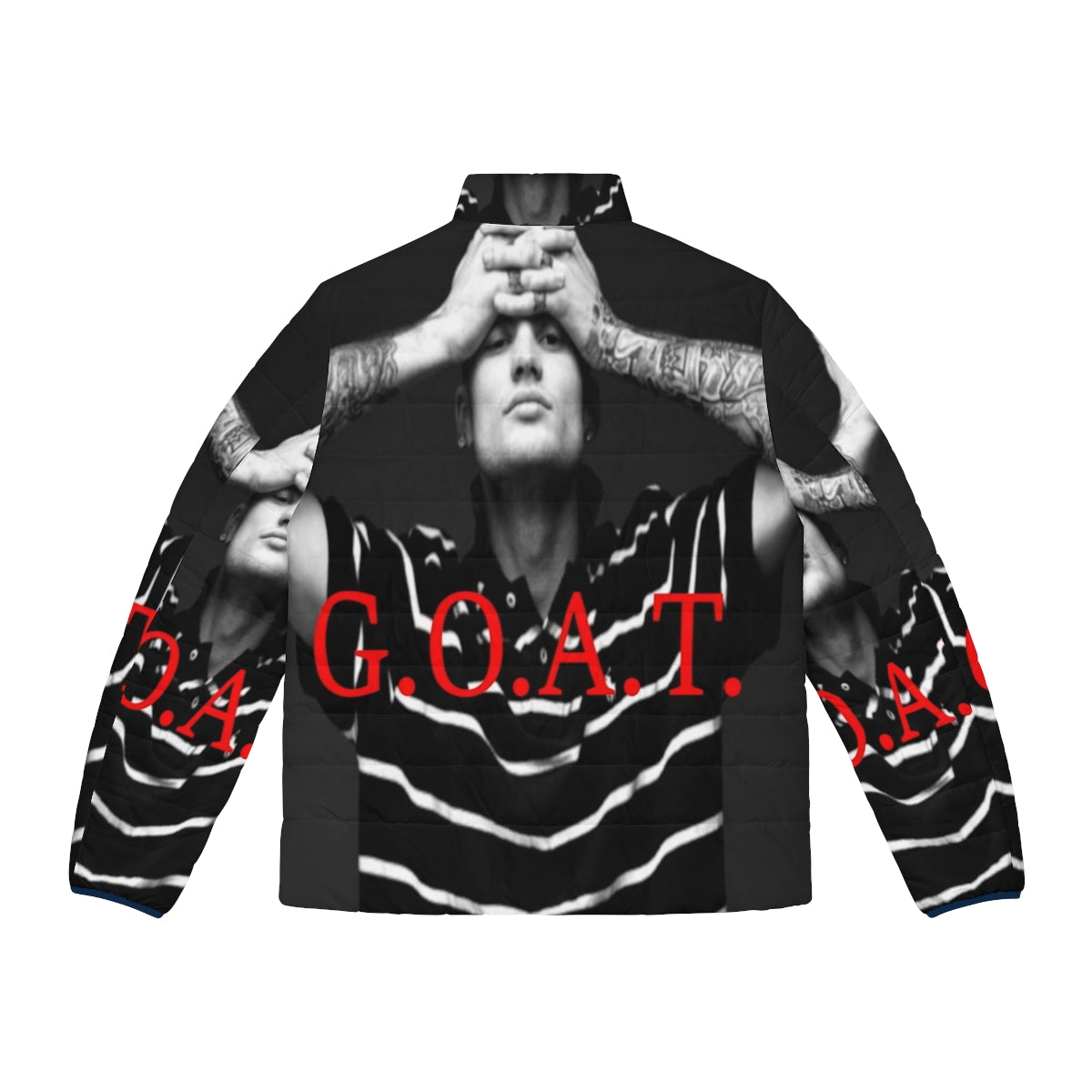 Kerser Australian Rapper GOAT Eshay Puffer Jacket - Back