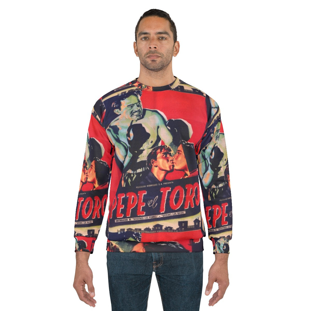 Vintage Mexican Cinema Icons Sweatshirt featuring Pedro Infante and Pepe el Toro - men