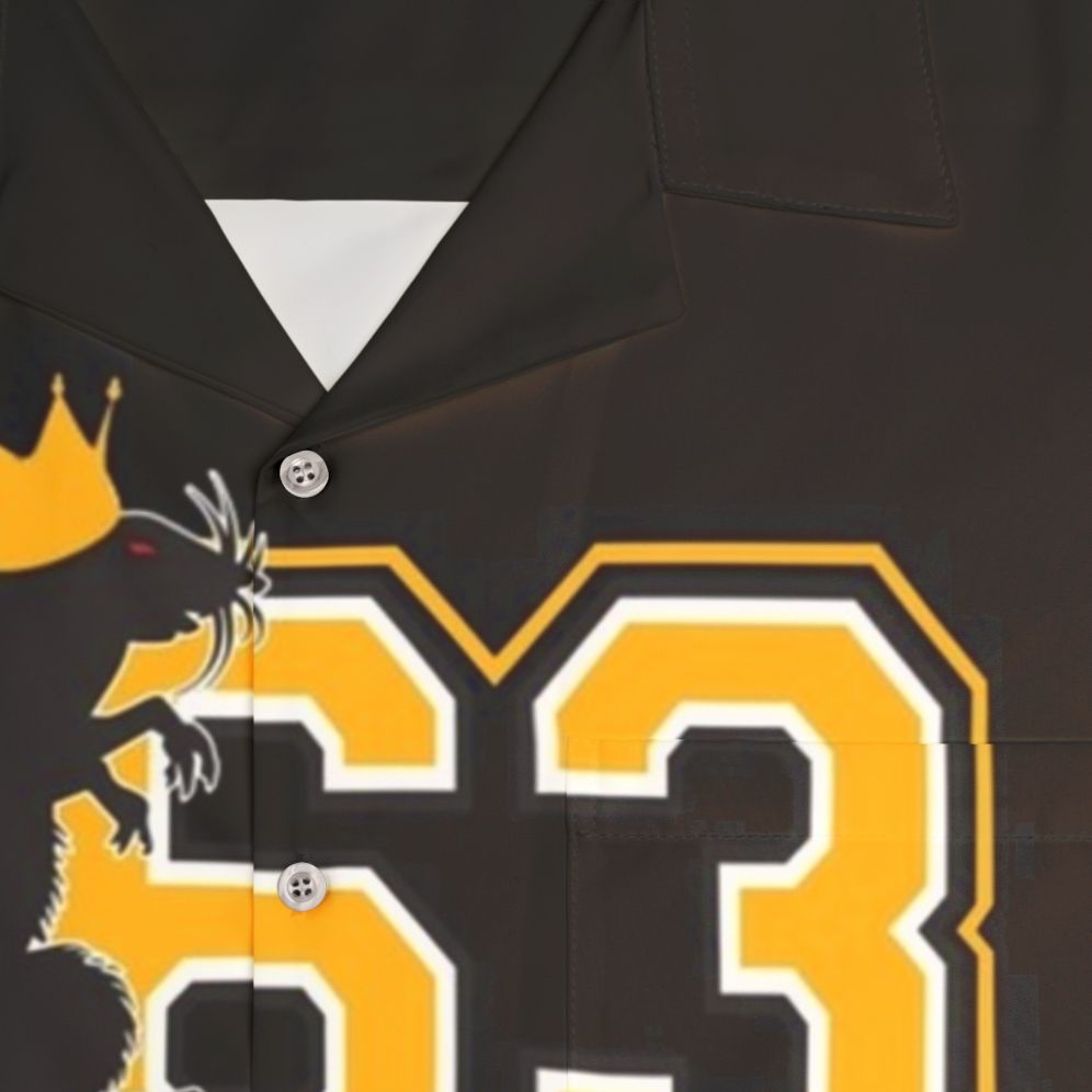 Boston Bruins Hawaiian Shirt with Rat King Brad and Team Spirit - Detail