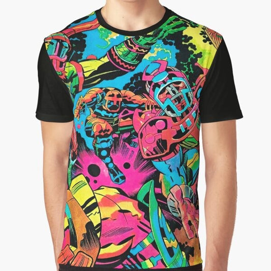 Marvel Comics Jack Kirby Superhero Pop Art Graphic T-Shirt