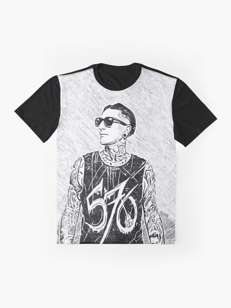 Chris Motionless in White Band Graphic T-Shirt - Flat lay