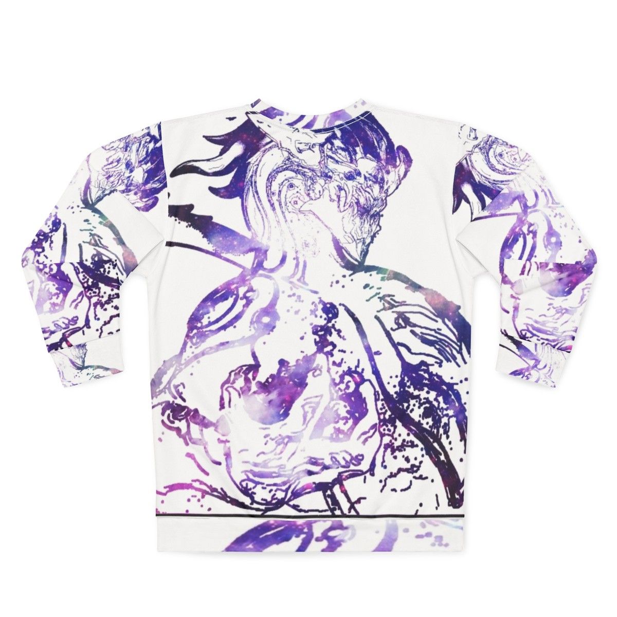 Aurelion Sol Galaxy Sweatshirt with Cosmic Star Pattern - Back