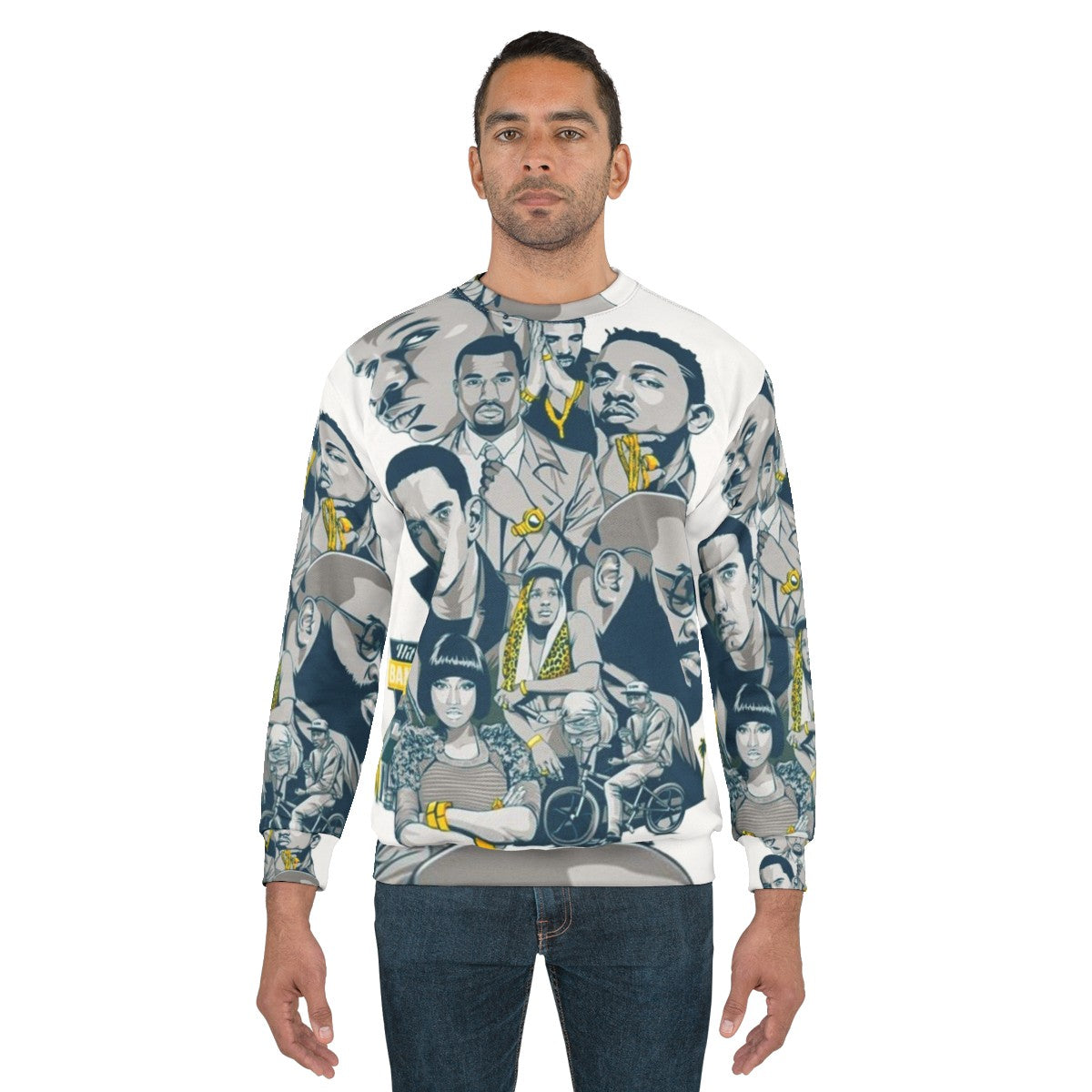 90s hip hop fashion sweatshirt - men