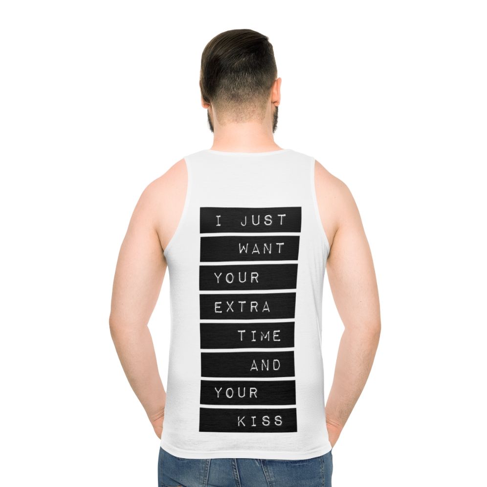 Unisex prince inspired 80s 90s music tank top - men back