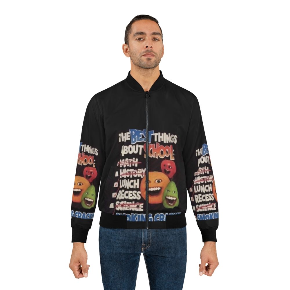 Annoying Orange School Bomber Jacket with funny, cute cartoon design - Lifestyle