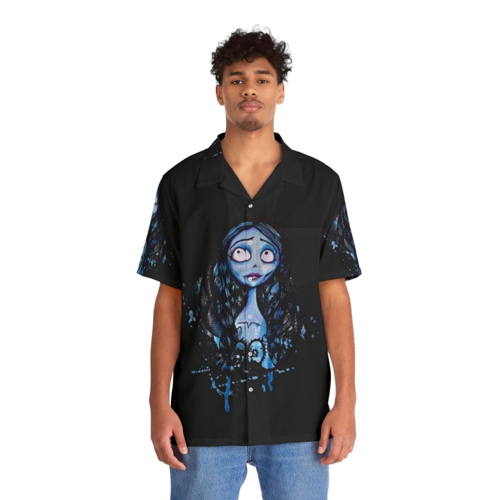 Watercolor Corpse Bride Hawaiian Shirt - People Front