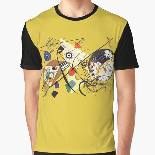 Transverse Lines (1923) abstract art t-shirt design by Wassily Kandinsky