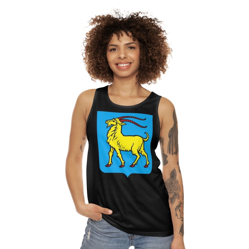 Croatia Istria Heraldic Goat Unisex Tank Top - women